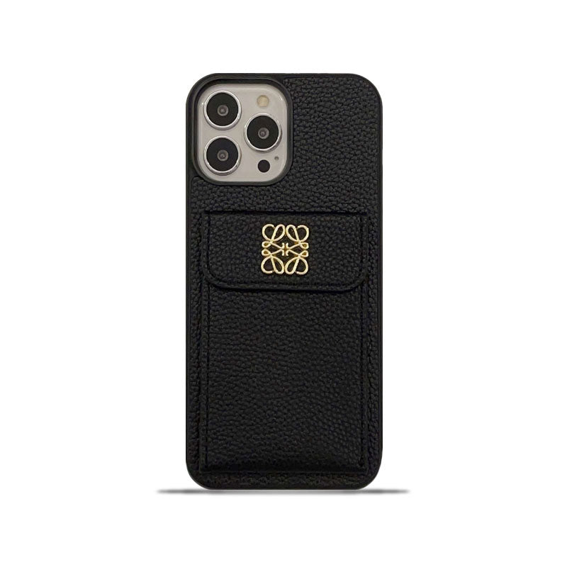 Loewe iPhone Hülle mit Kartenhalter Black-QBK240603