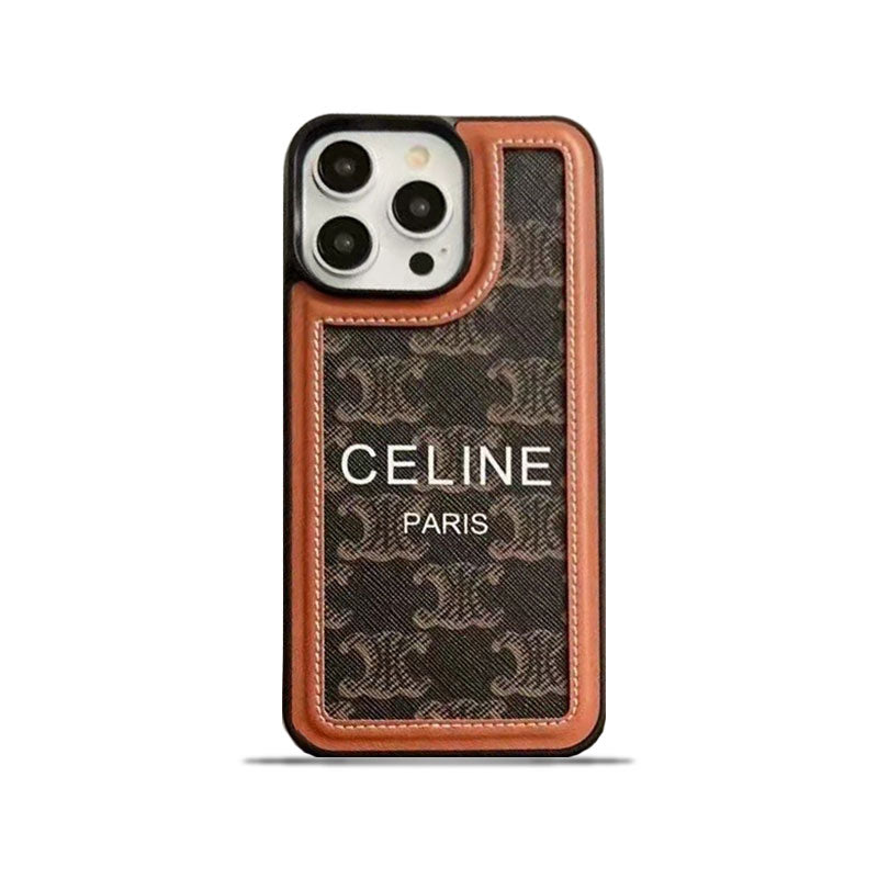 Black Celine iPhone-Hülle mit Gurt-SZ231124