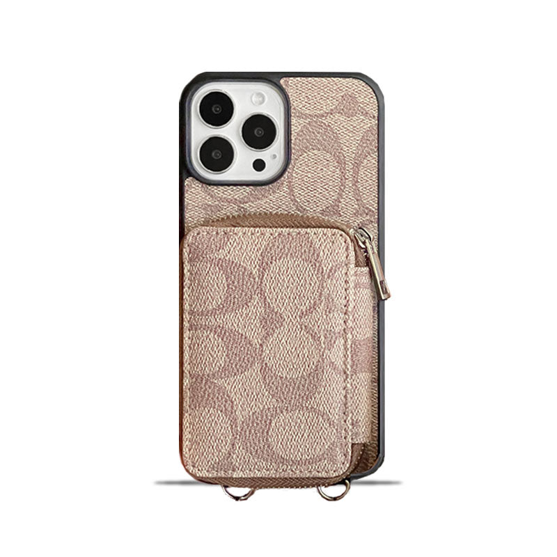 Custodia per iPhone Coach con portafoglio Coffee-LQB241412 