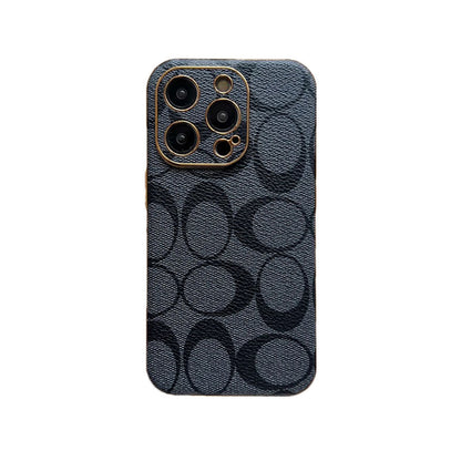 Custodia per iPhone Coach in pelle nera -QBK240513 