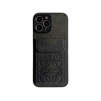 LOEWE iPhone Case With Card Holder Black-LZP241448