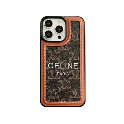 Black Celine iPhone-Hülle mit Gurt-SZ231124