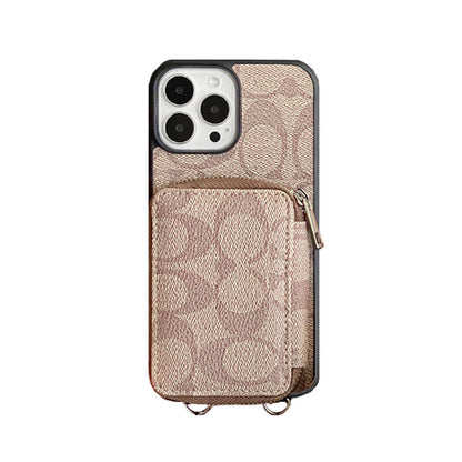 Custodia per iPhone Coach con portafoglio Coffee-LQB241412 