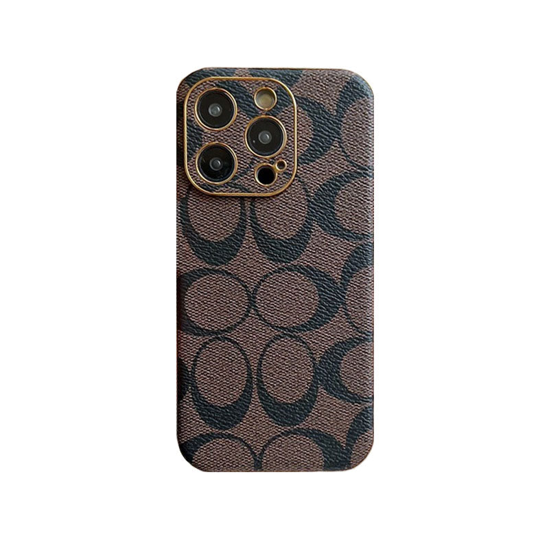 Custodia per iPhone Coach in pelle nera -QBK240513 