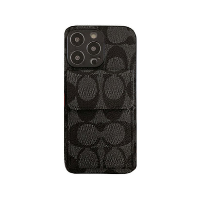 Custodia per iPhone Coach con portafoglio Coffee-HP240513 