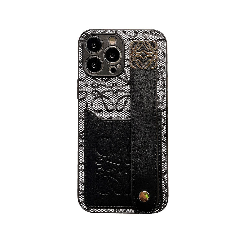 Custodia in pelle Loewe per iPhone nera-HDK231201