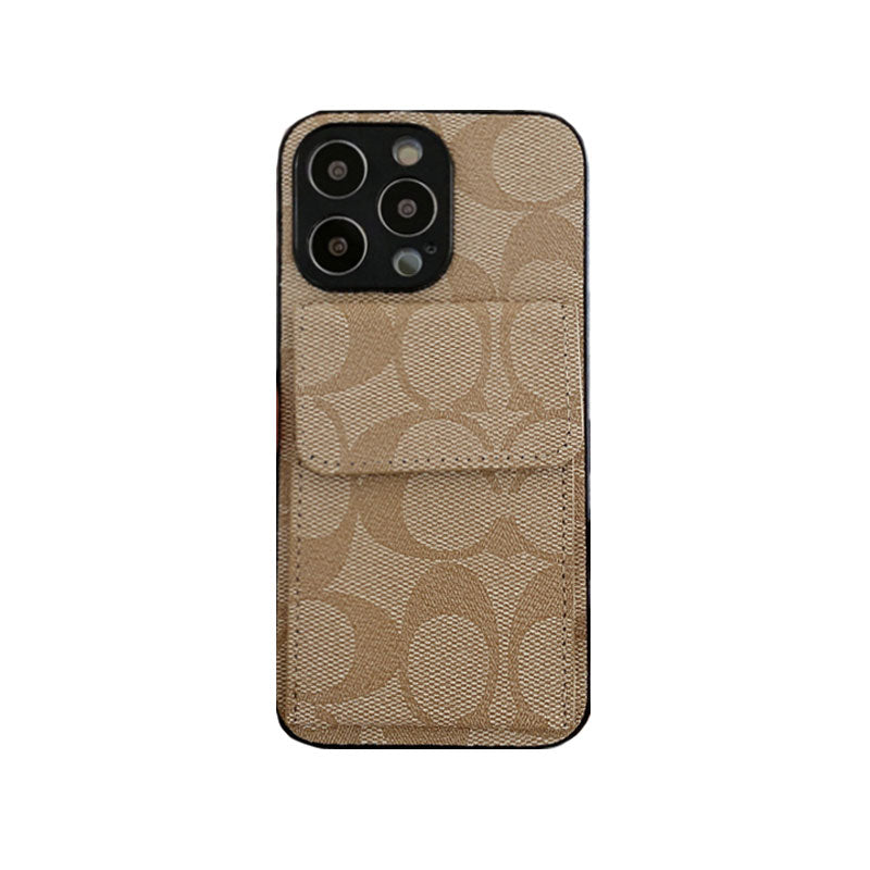 Coach iPhone Case With  Wallet Light Brown-HP240513