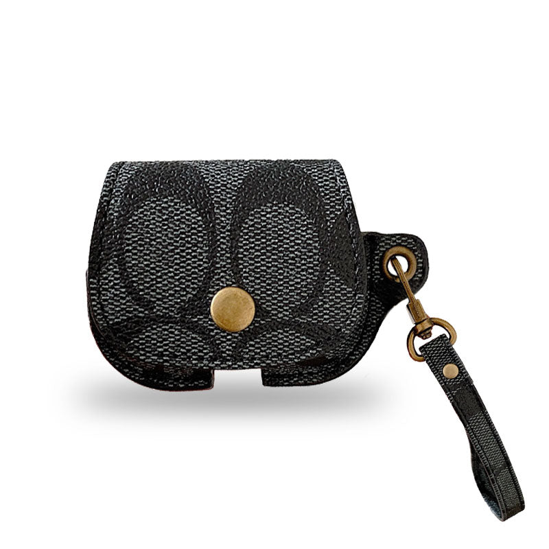 Custodia in pelle Coach AirPods 3a generazione nera-CC231215