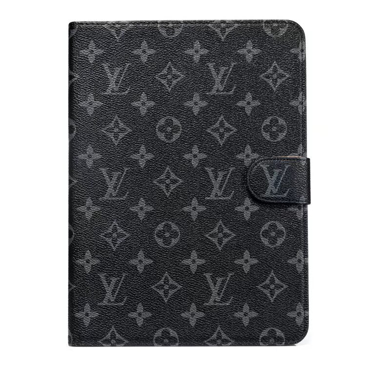 Elegante Monogramm -Leinwand Flip Cover Apple iPad Protective Ledertasche