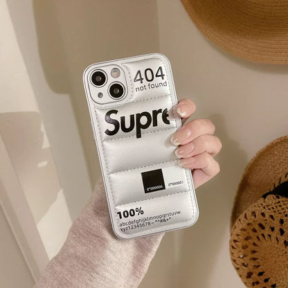 Sup Silver Down Jacket iPhone Case