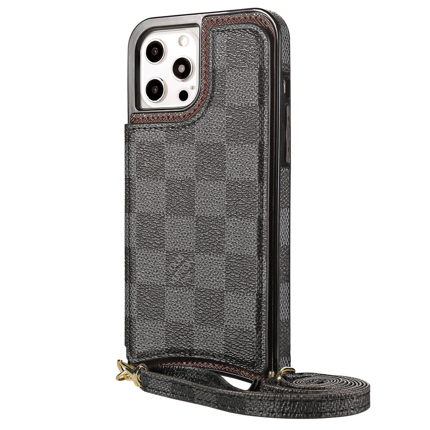 Classic Checkered x Cardholder iPhone Case