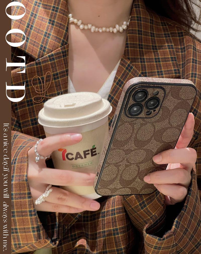 Custodia per iPhone Coach Caffè -QB240402 