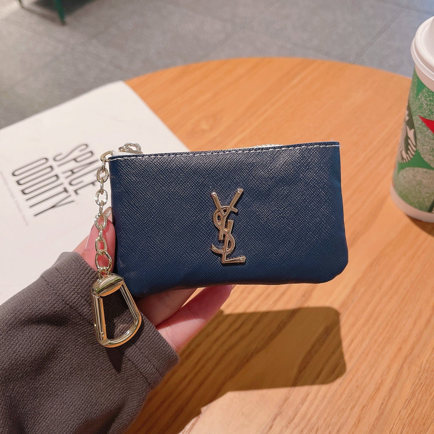 Luxury YS-Inspired Coin Pouches with Keychain