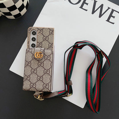 LUXURY ELECTROPLATING MONOGRAM CARD HOLDER CROSSBODY SAMSUNG Z FOLD CASE