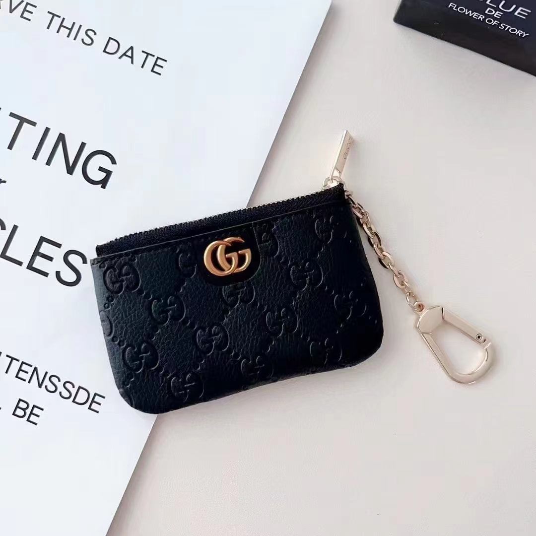 GG Style Embossed Keychain Wallet