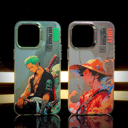 Custodia per iPhone Zoro e Luffy 