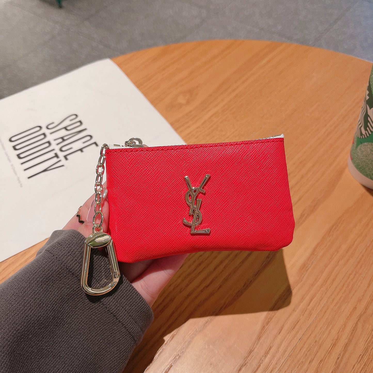 Luxury YS-Inspired Coin Pouches with Keychain