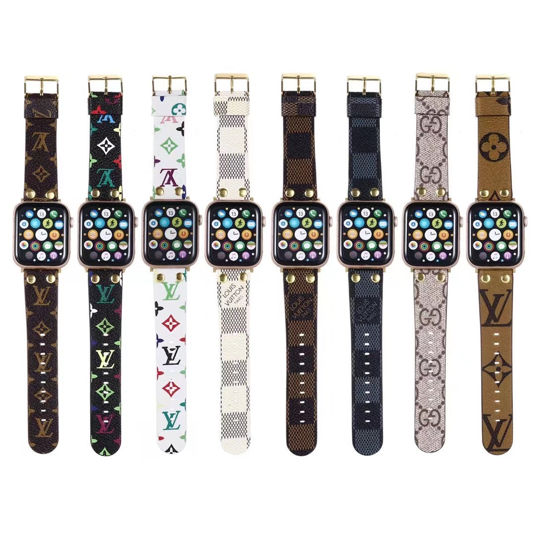 LV & GG Strap for Apple Watch Band