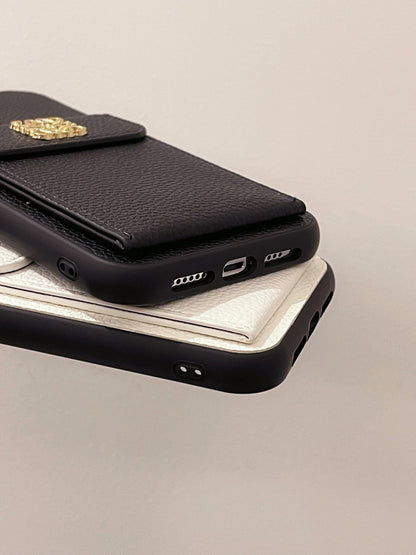 Loewe iPhone Hülle mit Kartenhalter Black-QBK240603