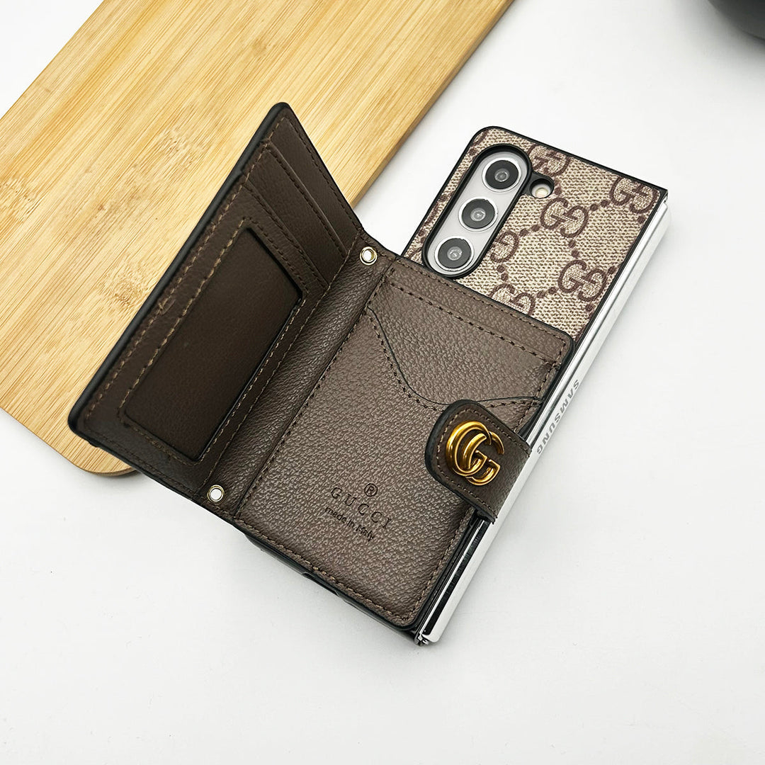 Samsung Galaxy Z Fold 6 Luxury Fashion Leder Brand Hülle