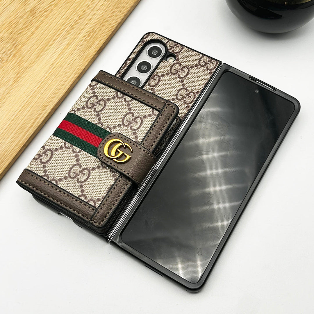 Samsung Galaxy Z Fold 6 Luxury Fashion Leder Brand Hülle