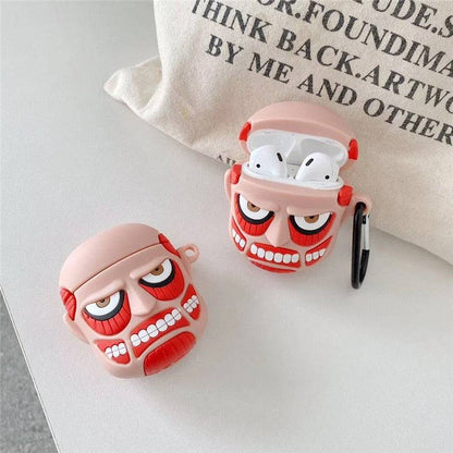 Pacchetto custodie AirPods 3D con cartoni animati anime Attack on Titan 