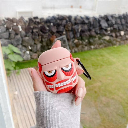 Pacchetto custodie AirPods 3D con cartoni animati anime Attack on Titan 