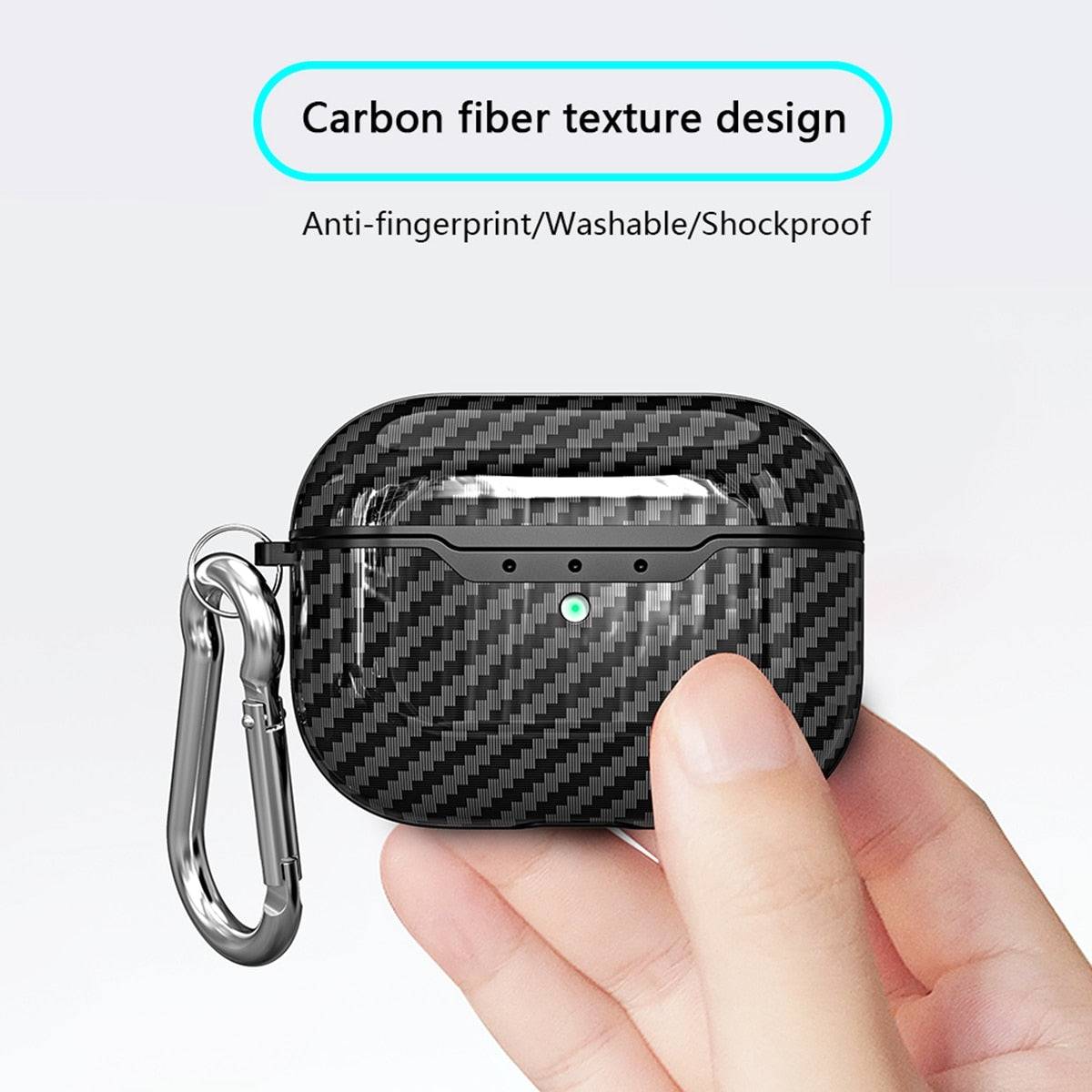 TEXTURE IN FIBRA DI CARBONIO - CUSTODIA PER AIRPODS PRO 