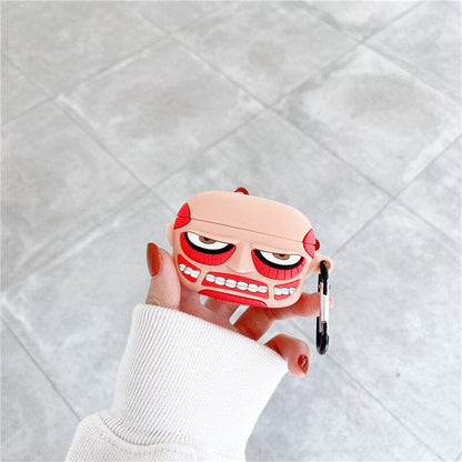 Pacchetto custodie AirPods 3D con cartoni animati anime Attack on Titan 