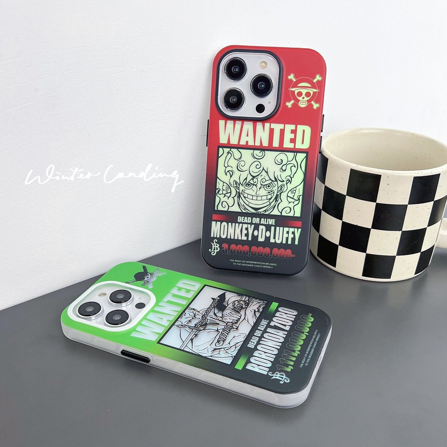 Luffy and Zoro Wanted iPhone Case