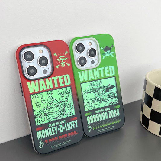 Luffy and Zoro Wanted iPhone Case