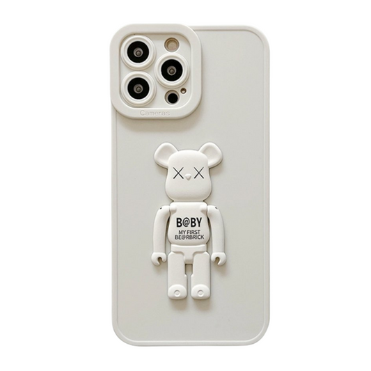 Custodia iPhone 3D Orso Bianco Perla 