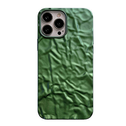 Waldgrün Falten 3D iPhone Hülle