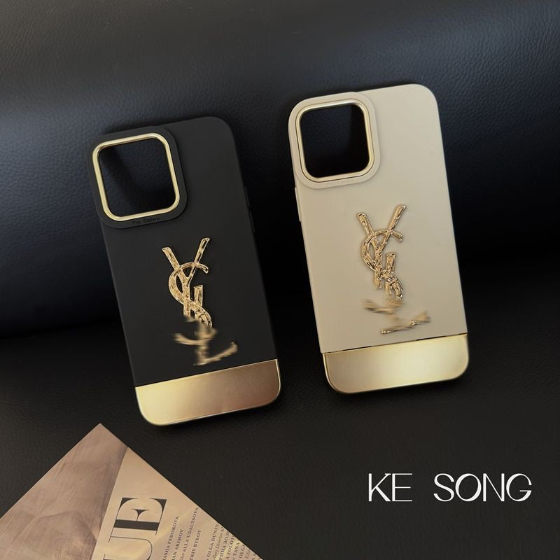 Custodia di lusso per iPhone YSL (colore 1/2 con bracciale in cristallo)