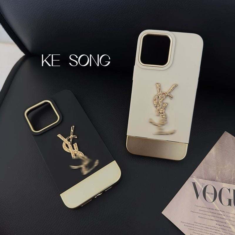 Custodia di lusso per iPhone YSL (colore 1/2 con bracciale in cristallo)