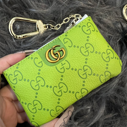 Elegant GG-Inspired Coin Pouches with Keychain