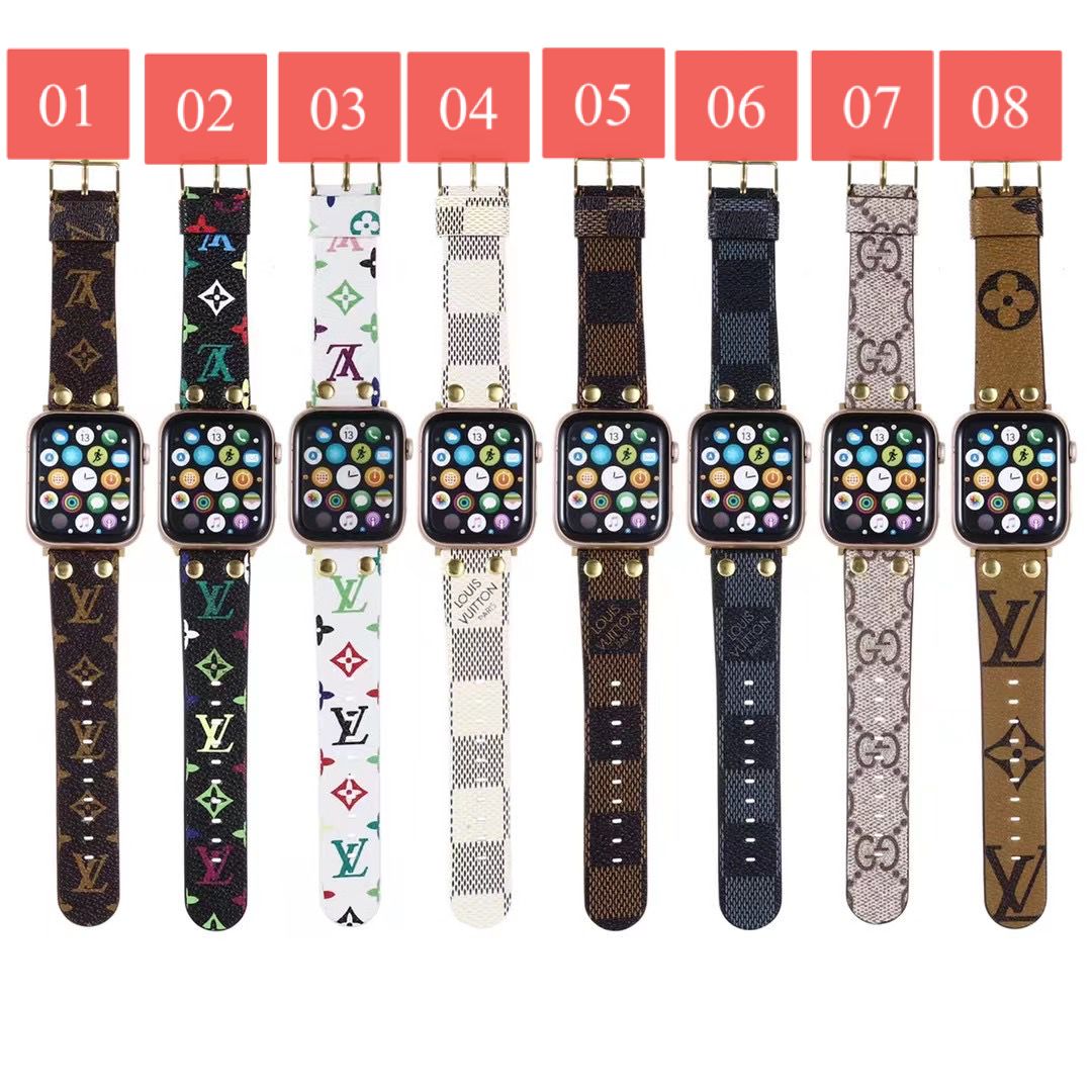 LV & GG Strap for Apple Watch Band