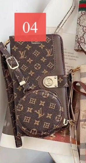 Luxury GG LV BUR iPhone & AirPods Case with Card Holder