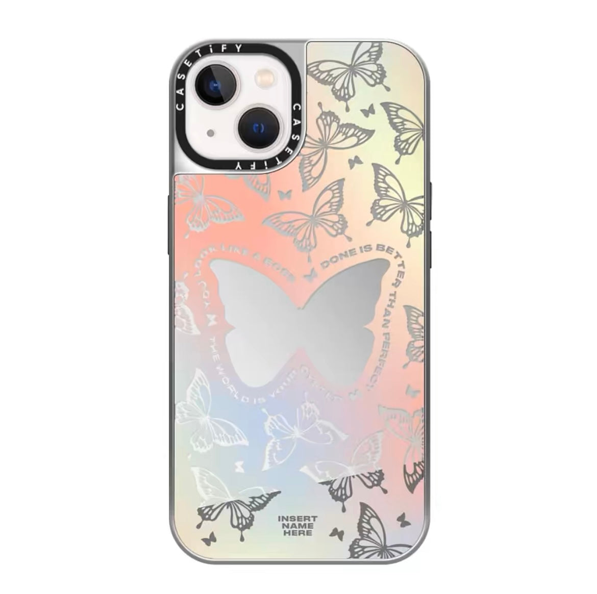 "CASETIFY" CUSTODIA PER IPHONE CON FARFALLA COLORATA FANTASIA