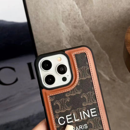 Black  Celine iPhone Case With Strap-SZ231124