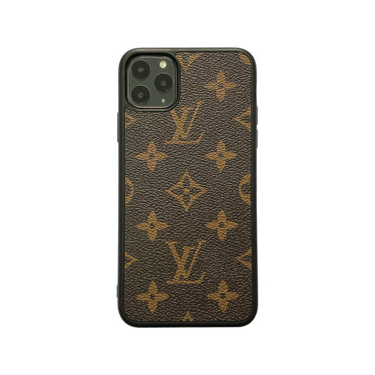 Klassischer Mono Full Cover iPhone Case - Brown