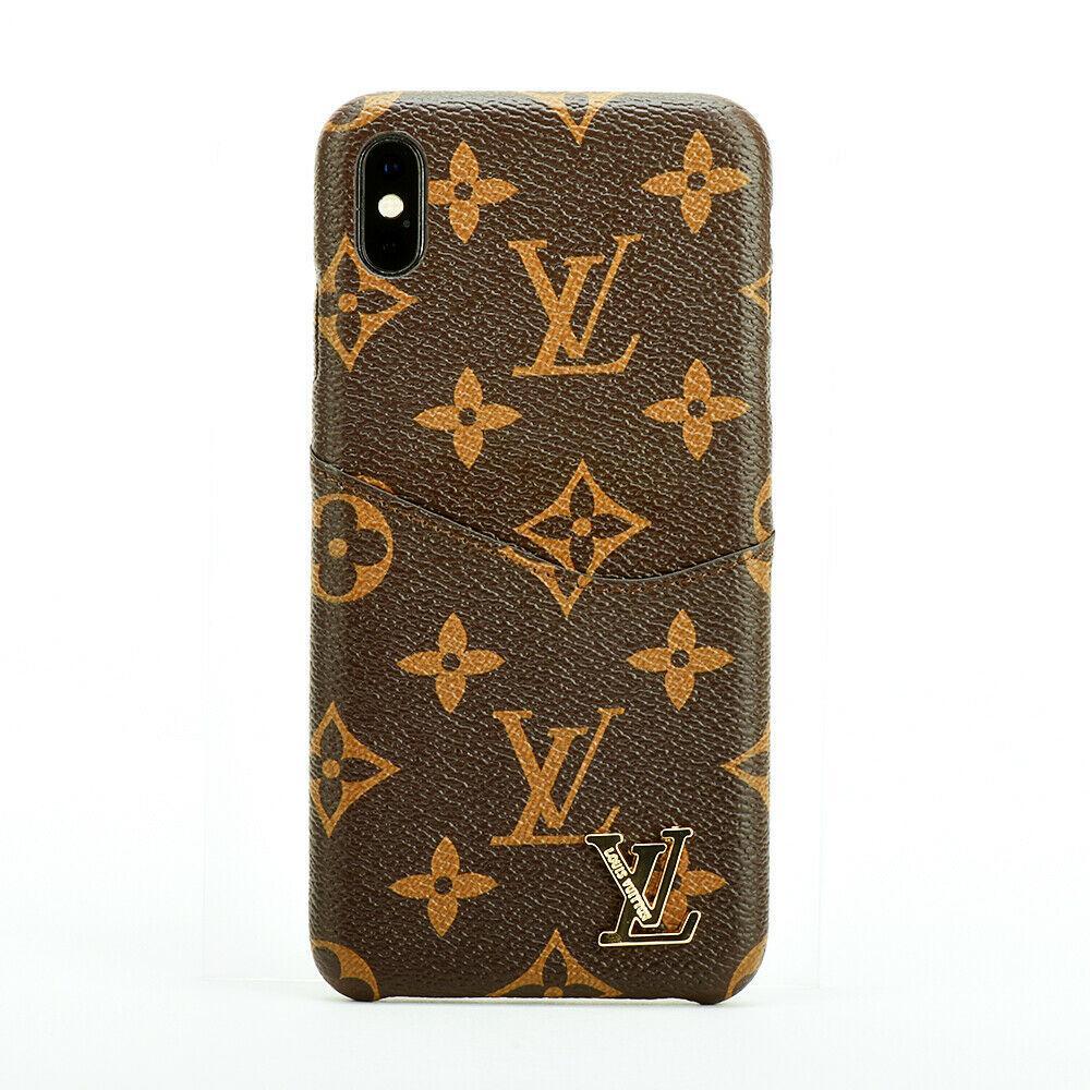 Custodia per iPhone con porta carte monogramma classico