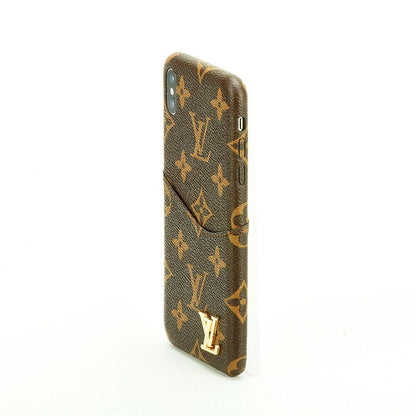 Custodia per iPhone con porta carte monogramma classico