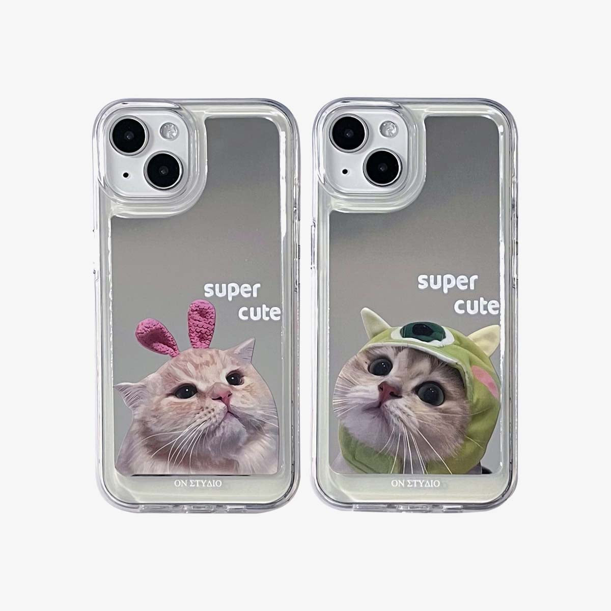 Spiegel iPhone Case | Paar Katzen super süß (kaufen 2 und 50% Rabatt erhalten)