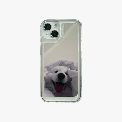 Spiegel iPhone Case | Paarhunde Samoyed (kaufen 2 und 50% Rabatt erhalten)