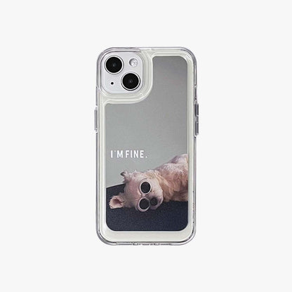 Mirror iPhone Case | Couple Dogs I Am Fine (Buy 2 and get 50% off one)