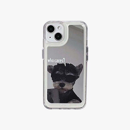 Spiegel iPhone Case | Paar Hunde Mir geht es gut (kaufen 2 und 50% Rabatt auf einen)