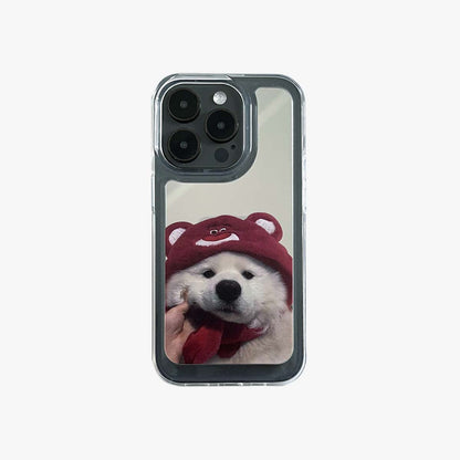 Spiegel iPhone Case | Paarhunde Samoyed (kaufen 2 und 50% Rabatt erhalten)