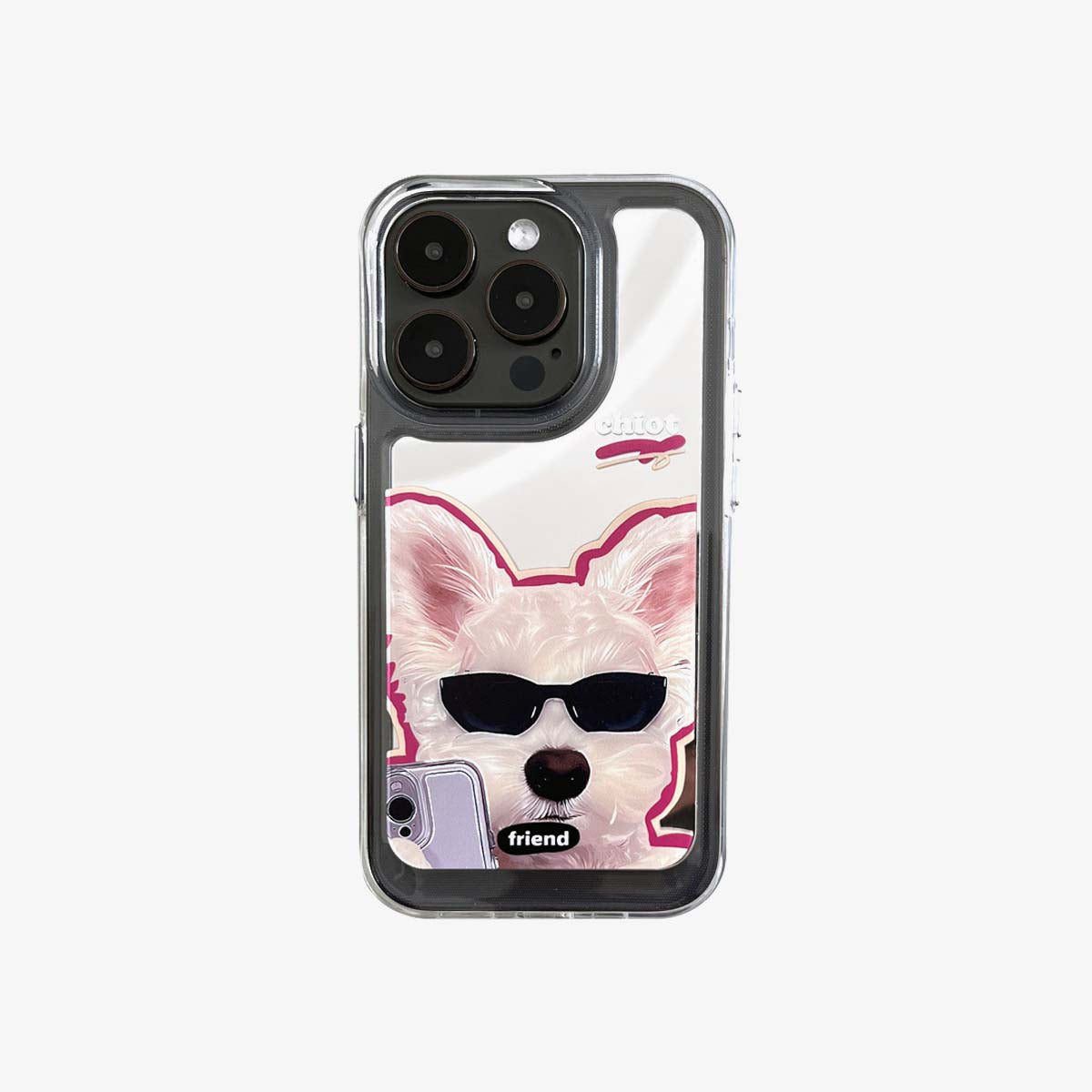 Mirror iPhone Case | Couple Dogs Self-Timer (Buy 2 and get 50% off one)