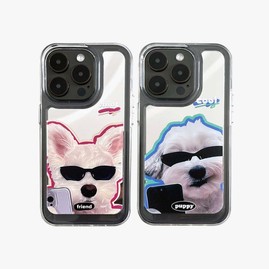 Spiegel iPhone Case | Paar Hunde Selbsttimer (kaufen 2 und 50% Rabatt erhalten)